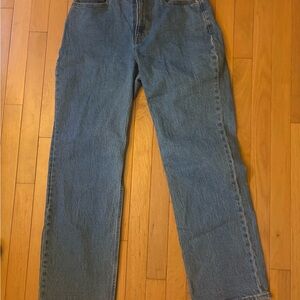 Abercrombie & Fitch High-Rise Straight Leg Jeans - Blue